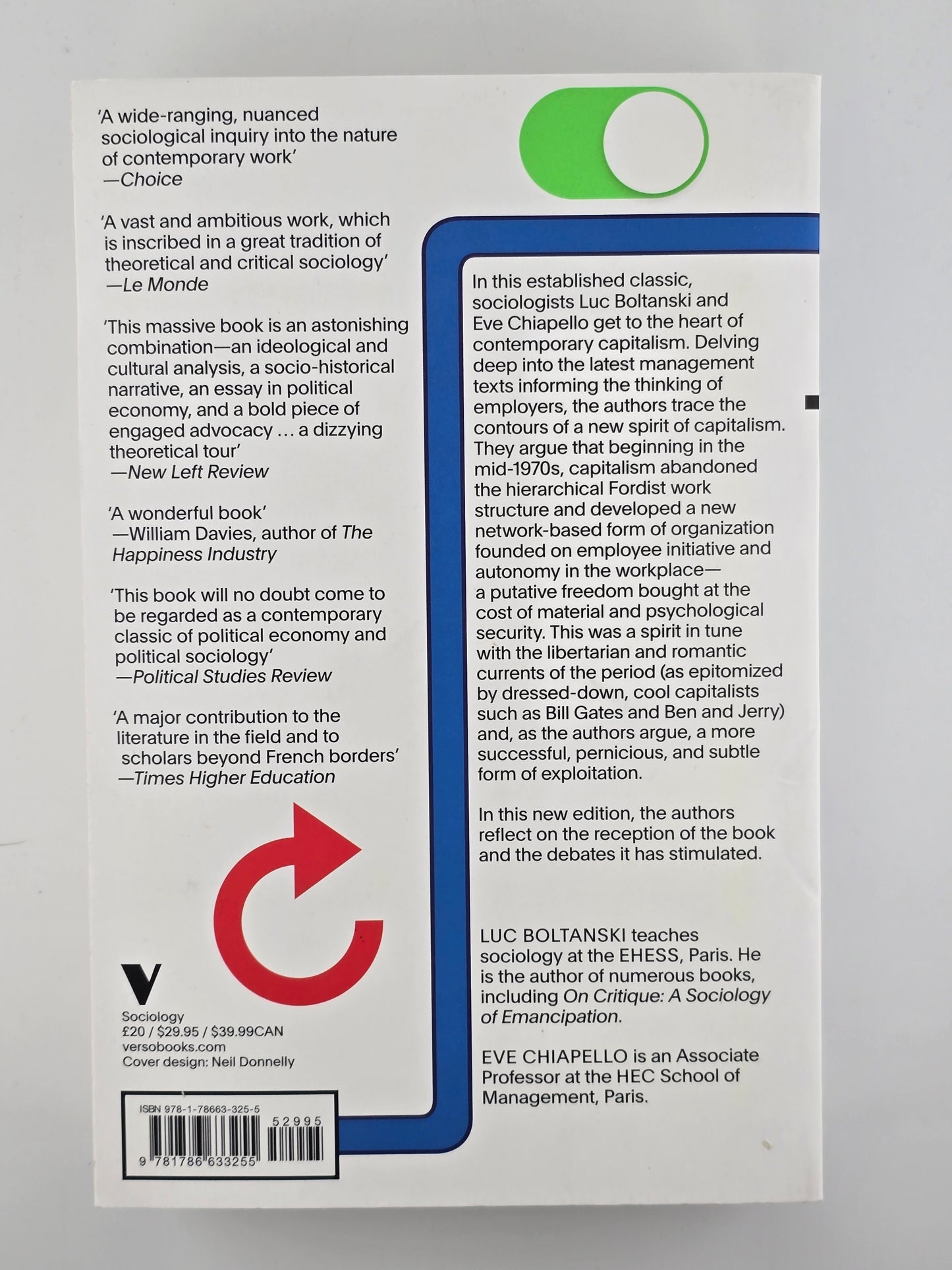 The New Spirit of Capitalism by Luc Boltanski and Eve Chiapello