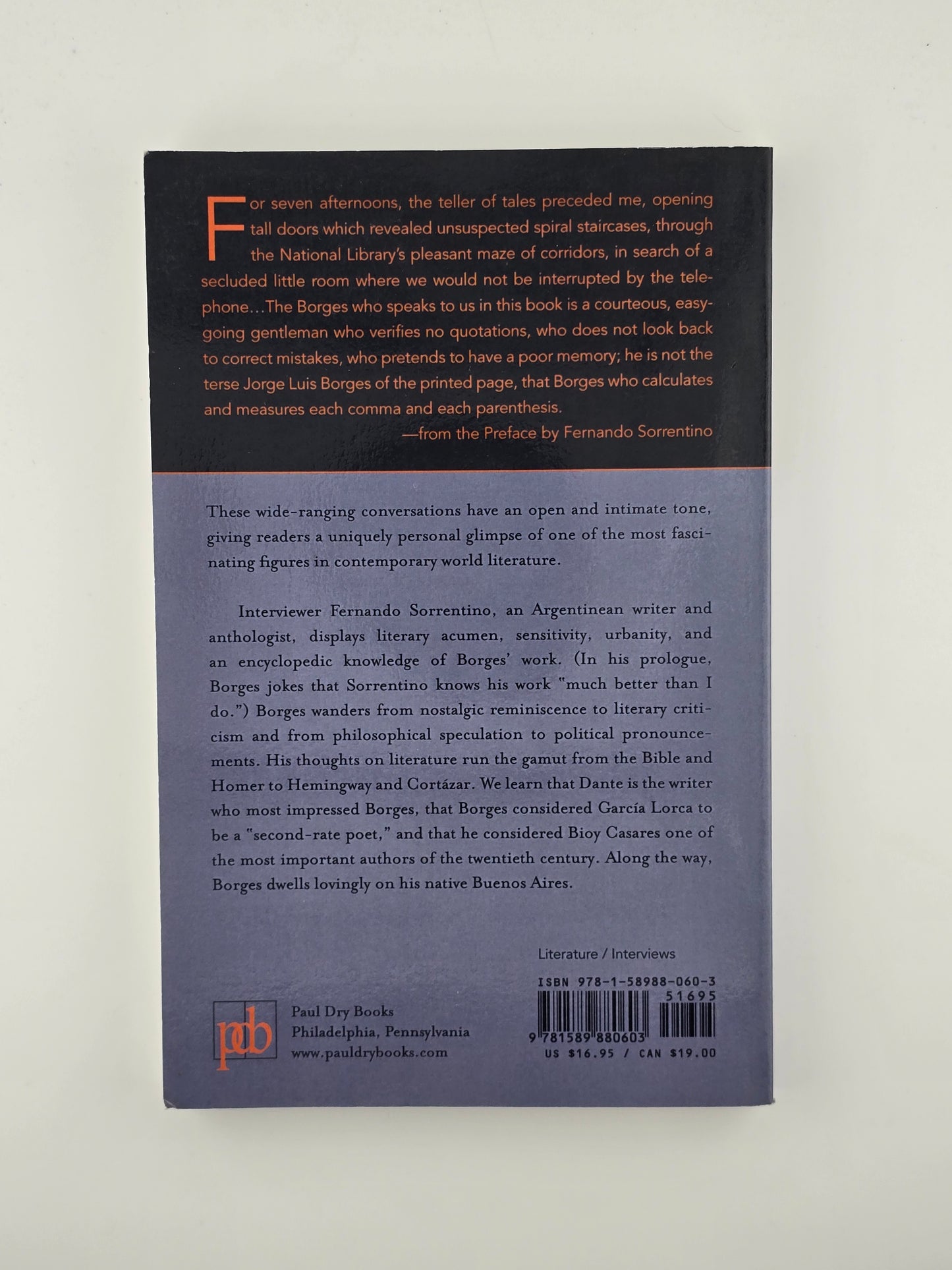 Seven Conversations With Jorge Luis Borges by Fernando Sorrentino