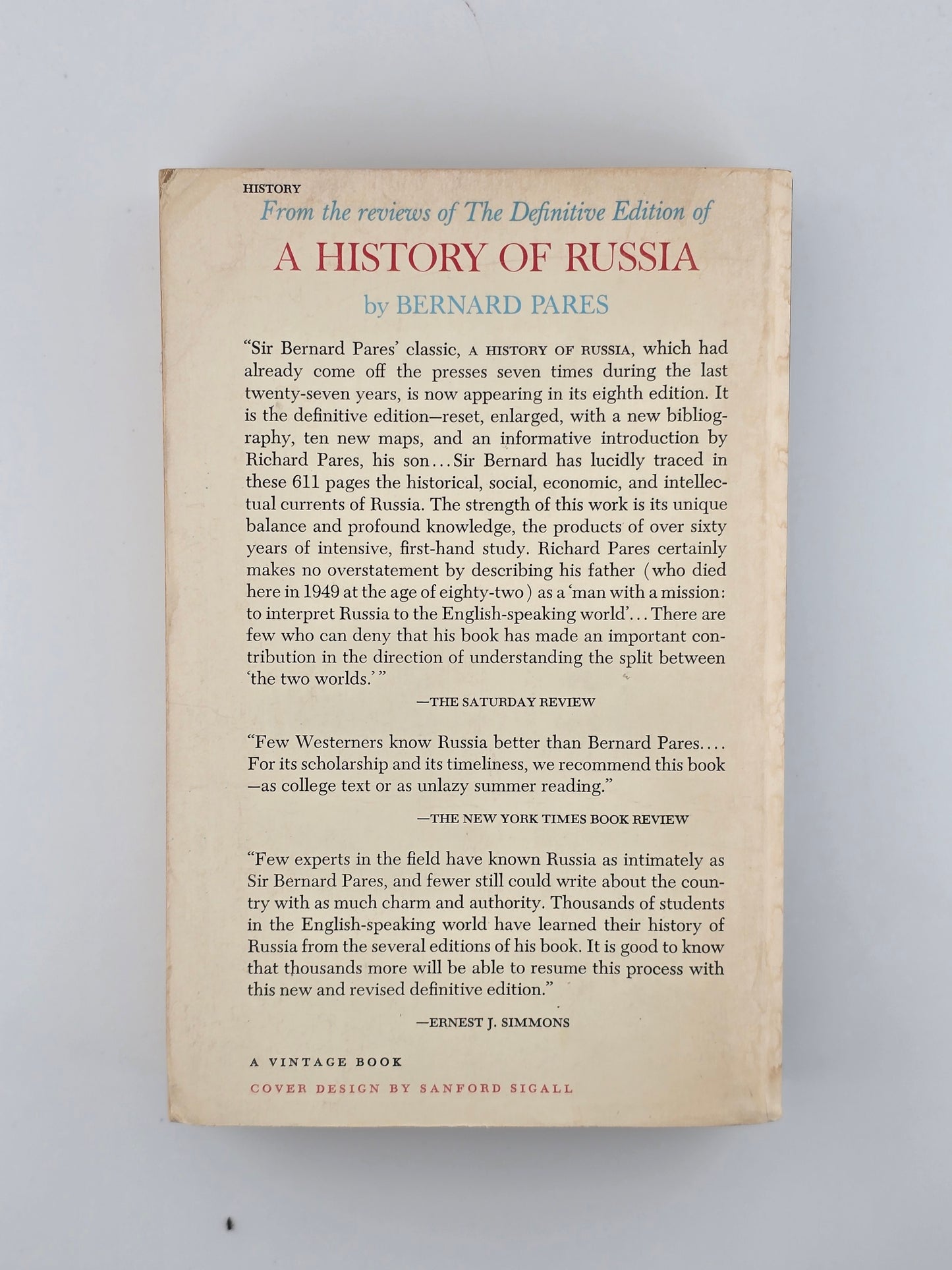 A History of Russia by Bernard Pares
