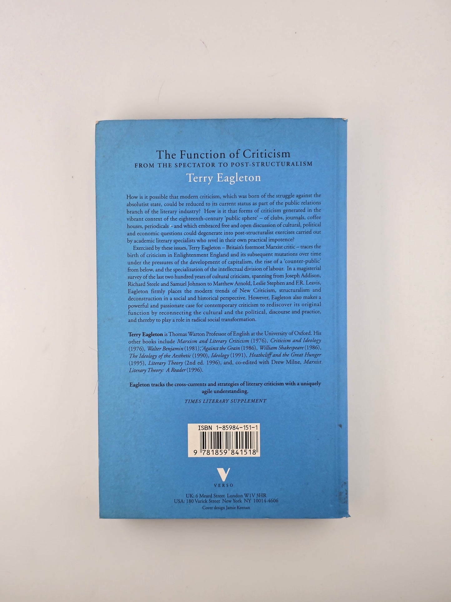 The Function of Criticism by Terry Eagleton