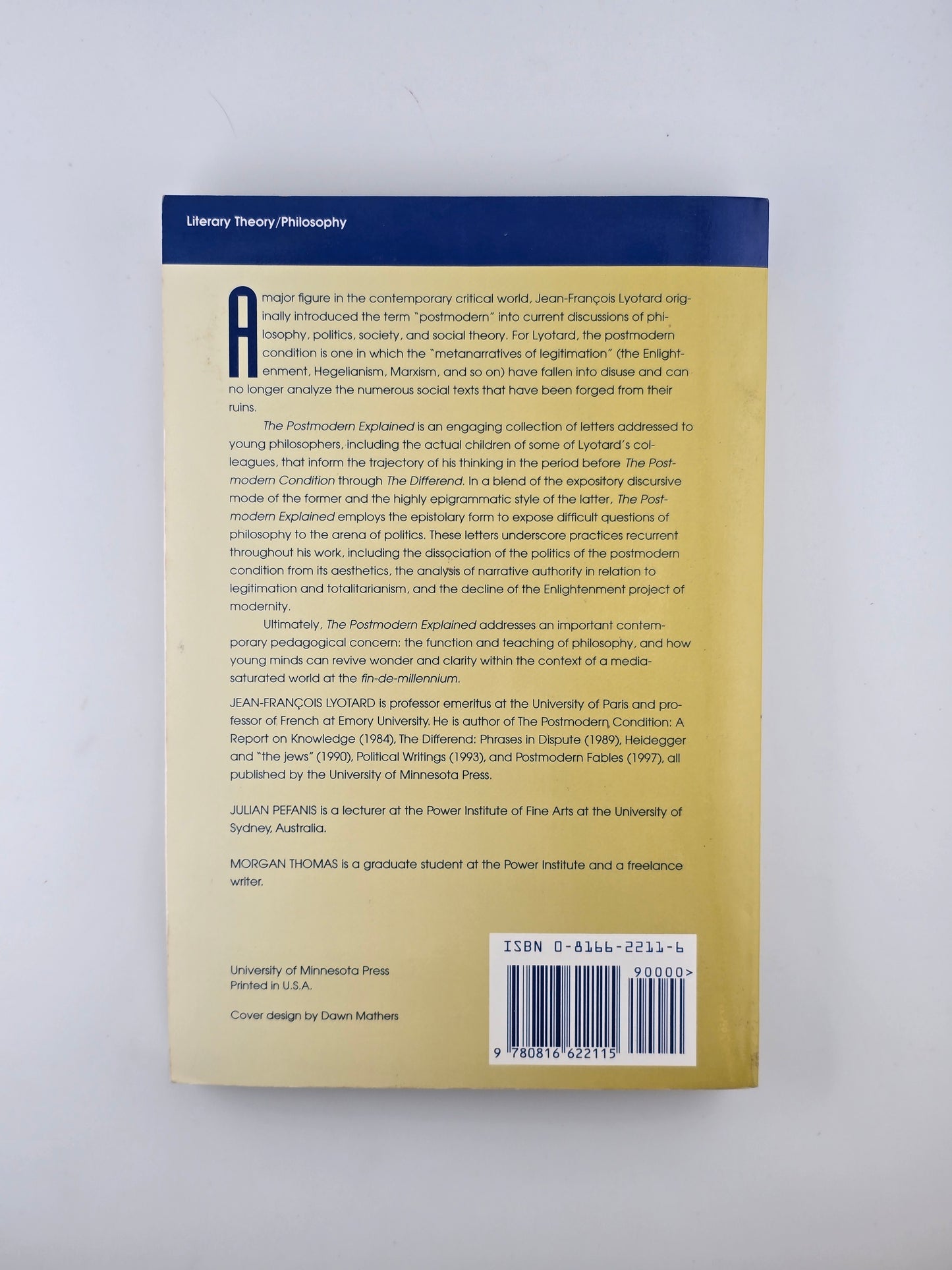 The Postmodern Explained by Jean-Francois Lyotard