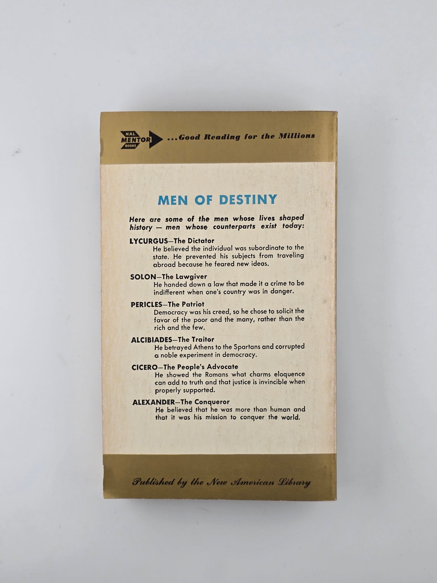 Life Stories of Men Who Shaped History from Plutarch's Lives ed. by Eduard C. Lindeman