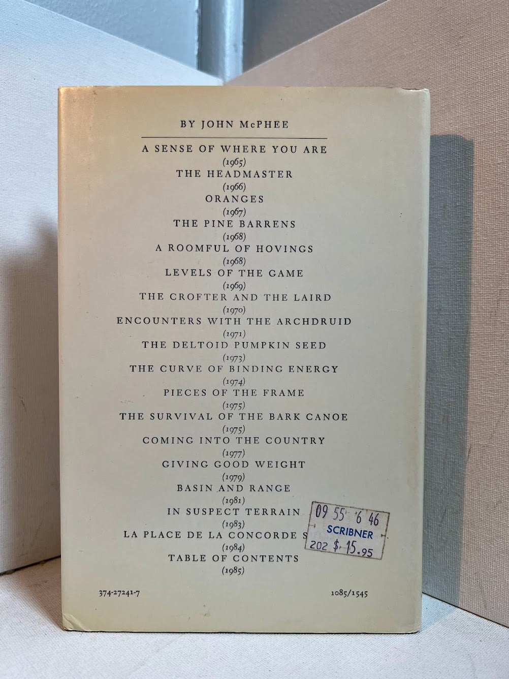 Table of Contents by John McPhee