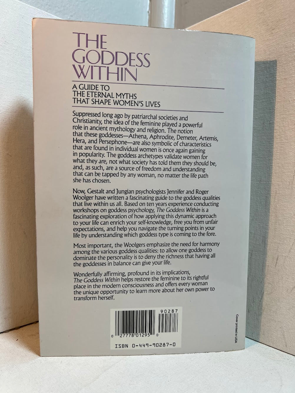 The Goddess Within by Jennifer Barker Woolger and Roger Woolger