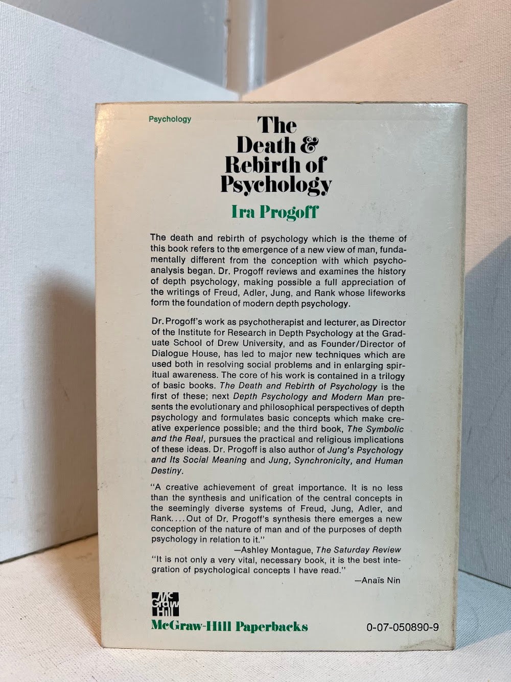 The Death and Rebirth of Psychology by Ira Progoff