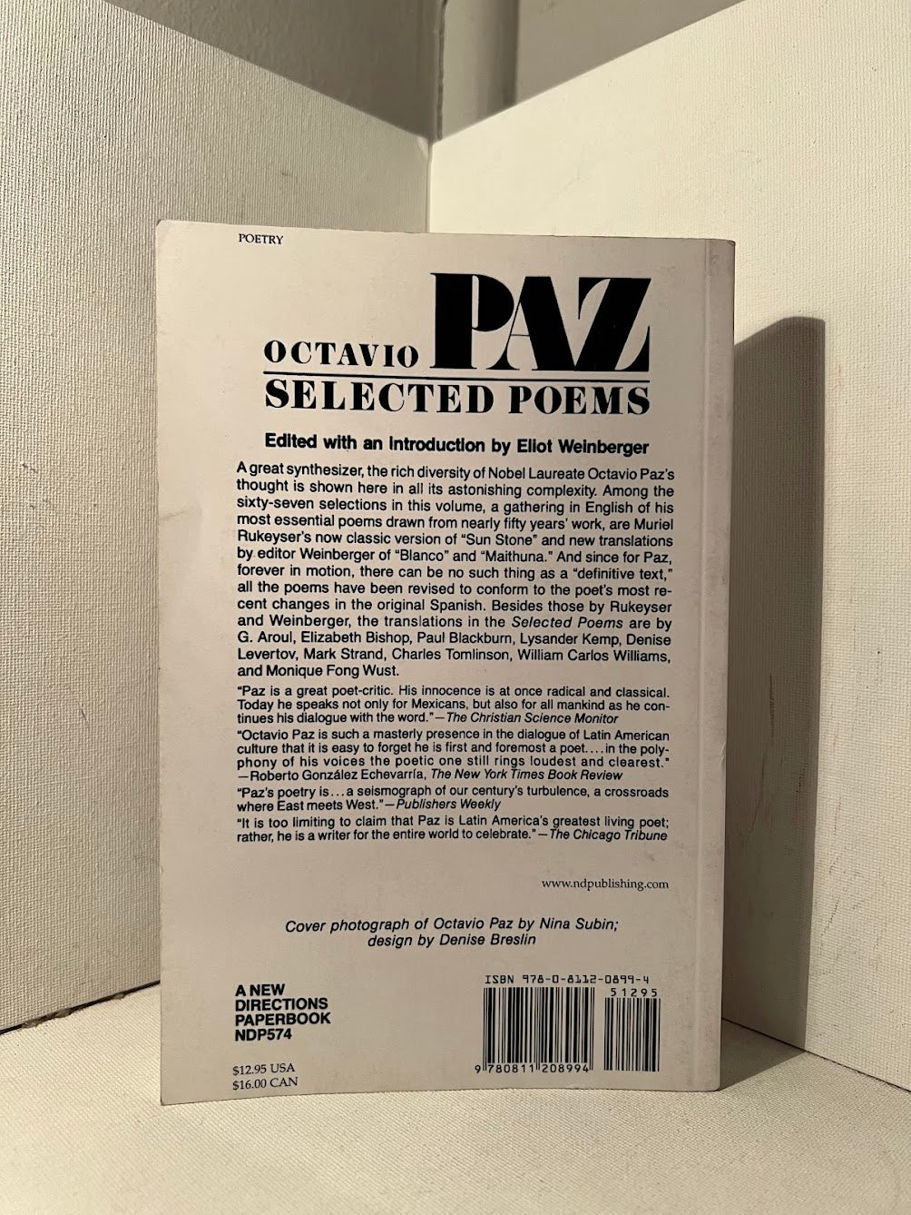 Selected Poems by Octavio Paz