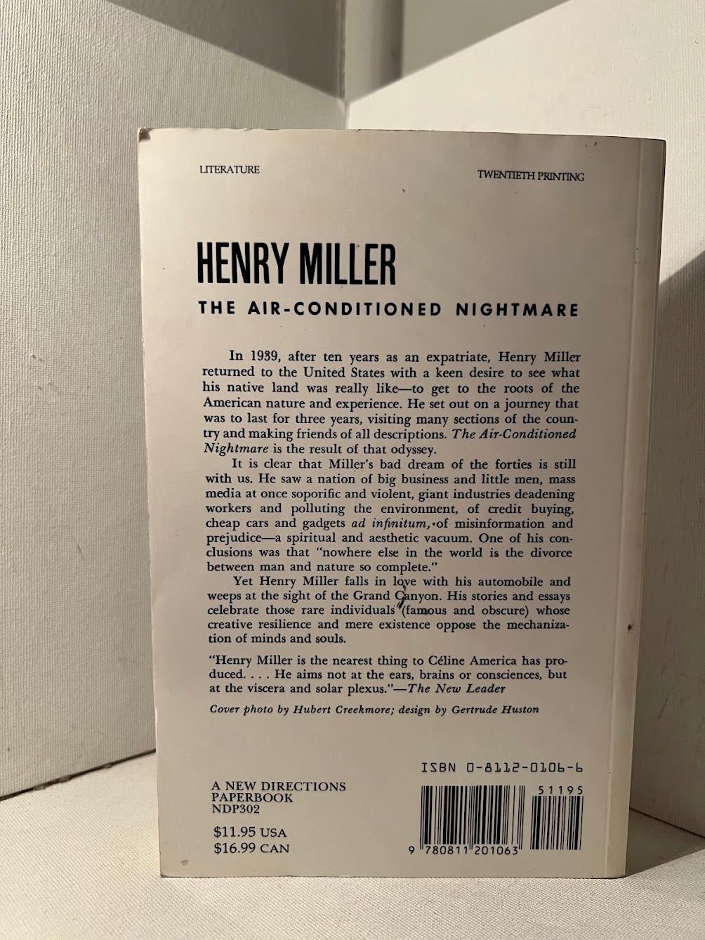 The Air-Conditioned Nightmare by Henry Miller