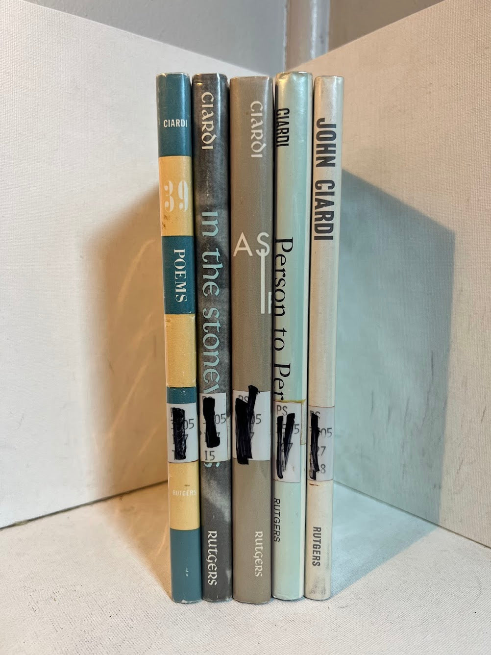 5 books of poetry by John Ciardi