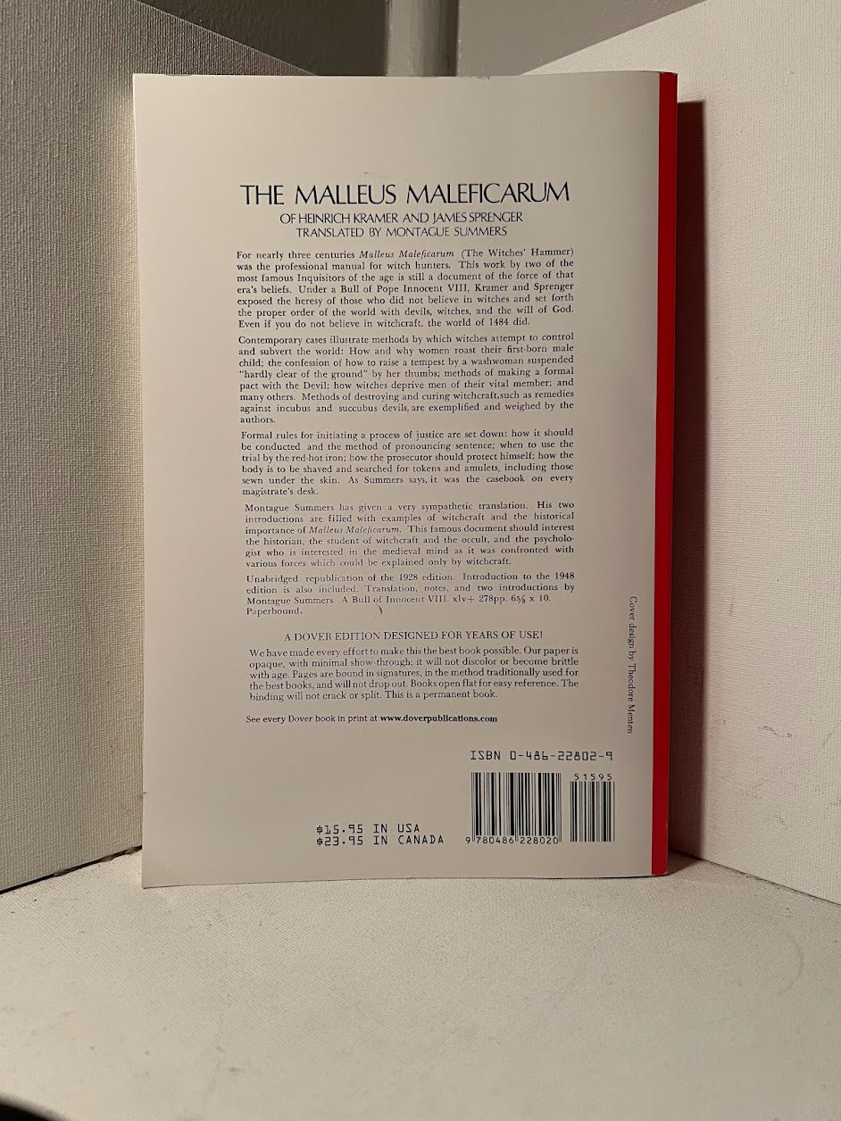The Malleus Maleficarum of Heinrich Kramer and James Sprenger