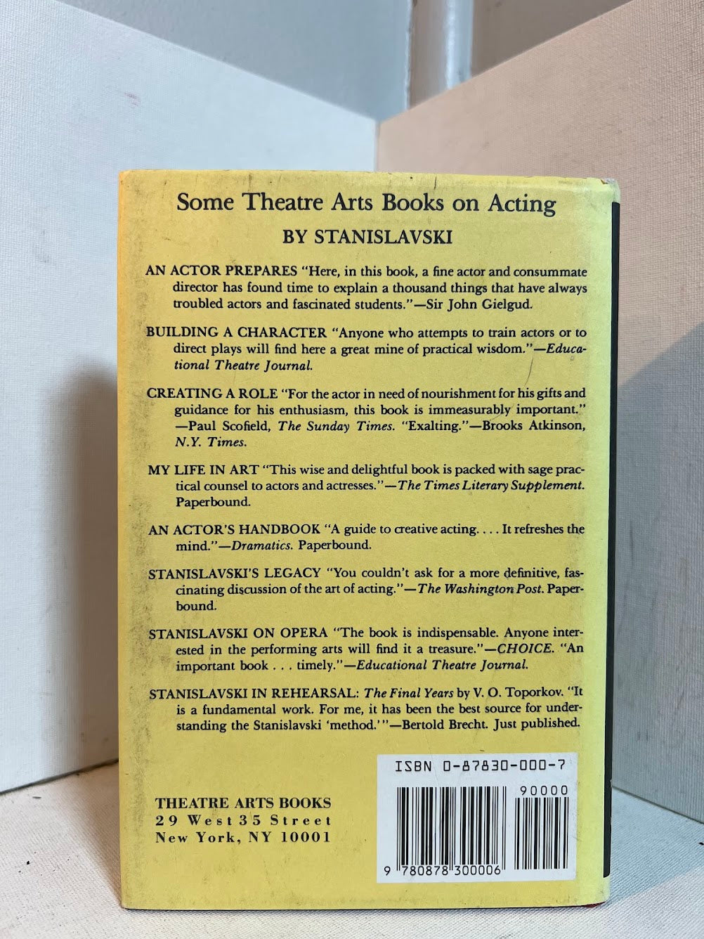 Acting - The First Six Lessons by Richard Boleslavsky