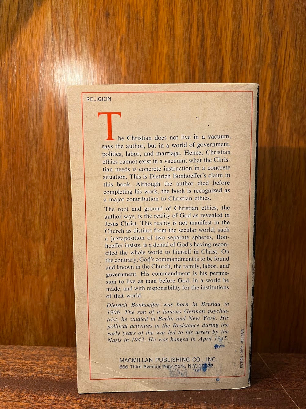 Ethics by Dietrich Bonhoeffer