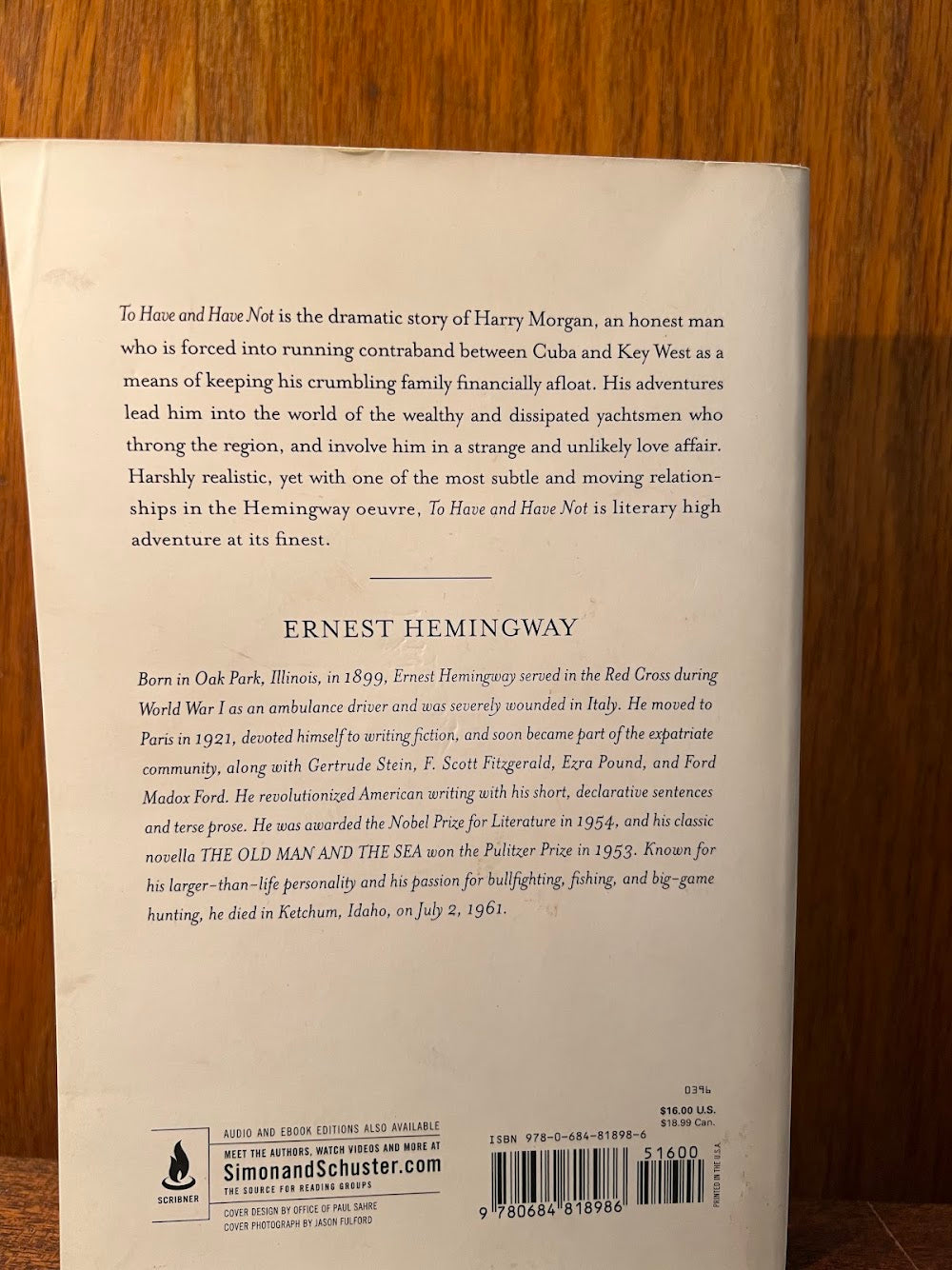 To Have and Have Not by Ernest Hemingway