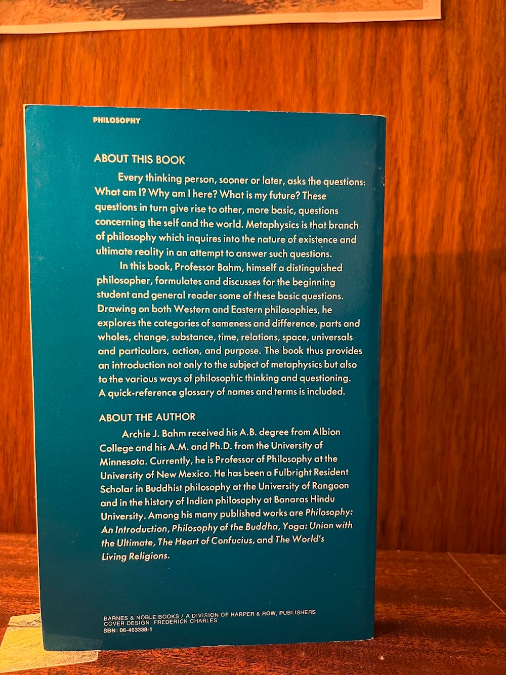 Metaphysics - An Introduction by Archie J. Bahm