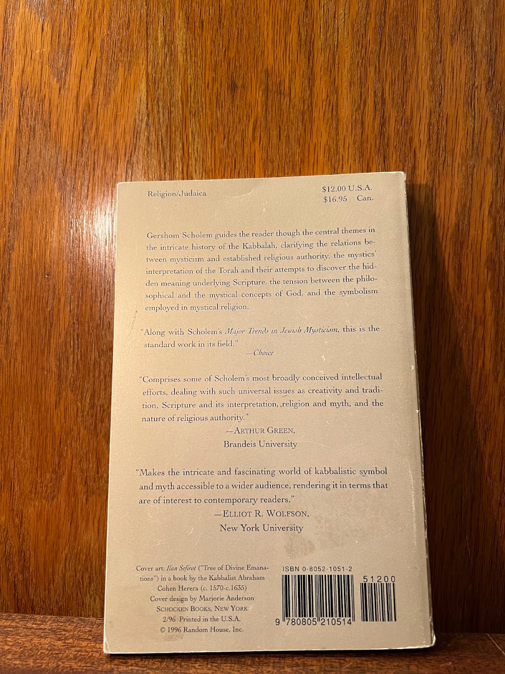 On the Kabbalah and Its Symbolism by Gershom Scholem