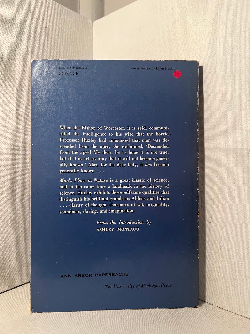 Man's Place in Nature by Thomas H. Huxley