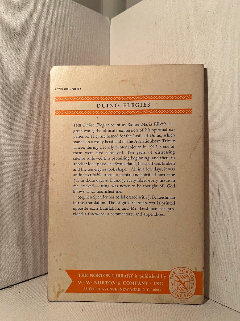 Duino Elegies by Rainer Maria Rilke