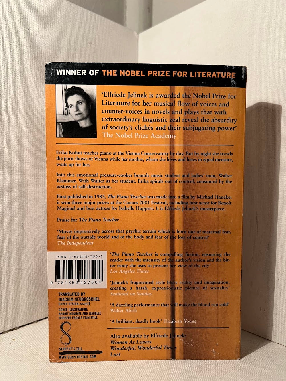 The Piano Teacher by Elfriede Jelinek