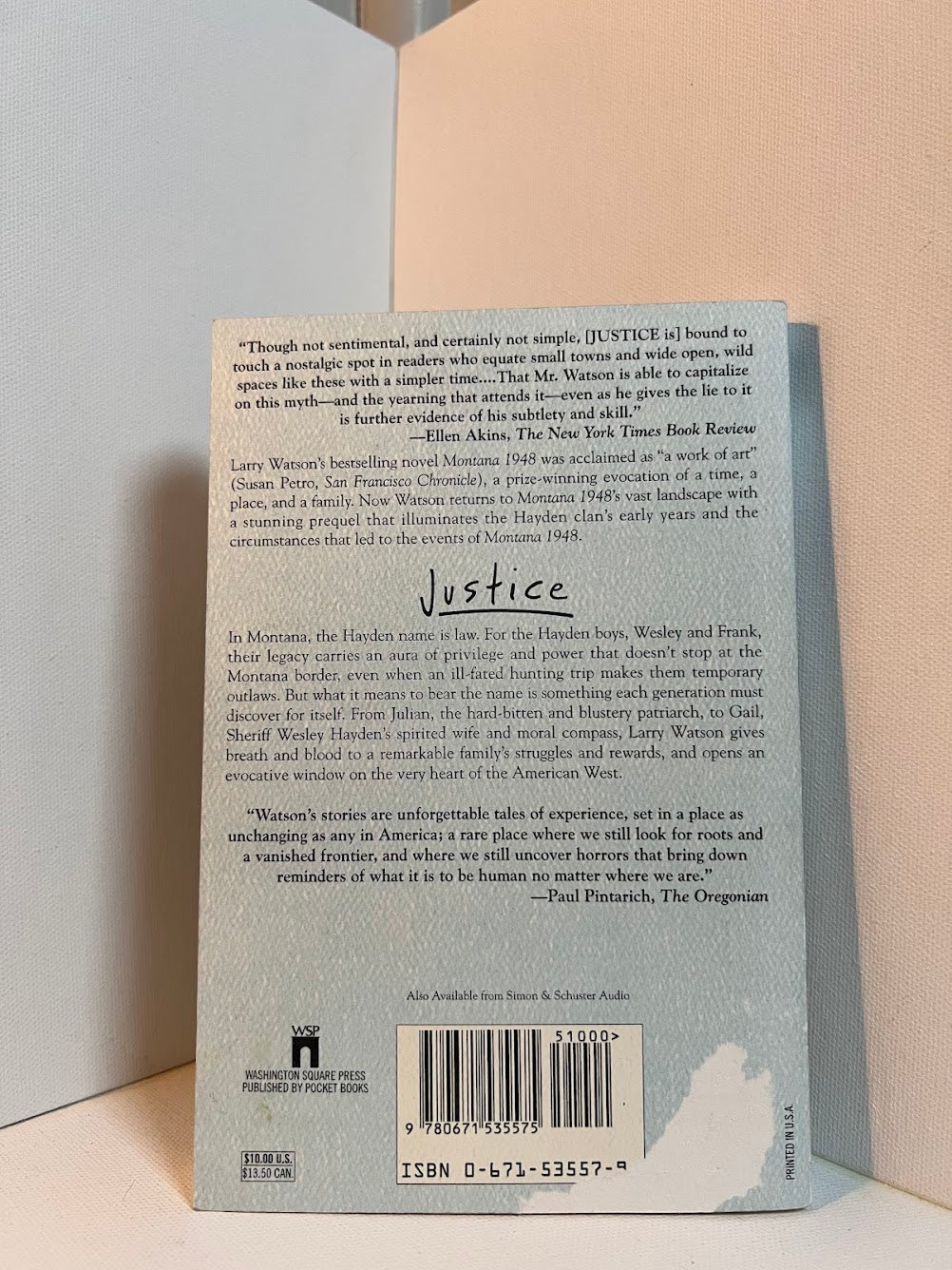 Justice by Larry Watson