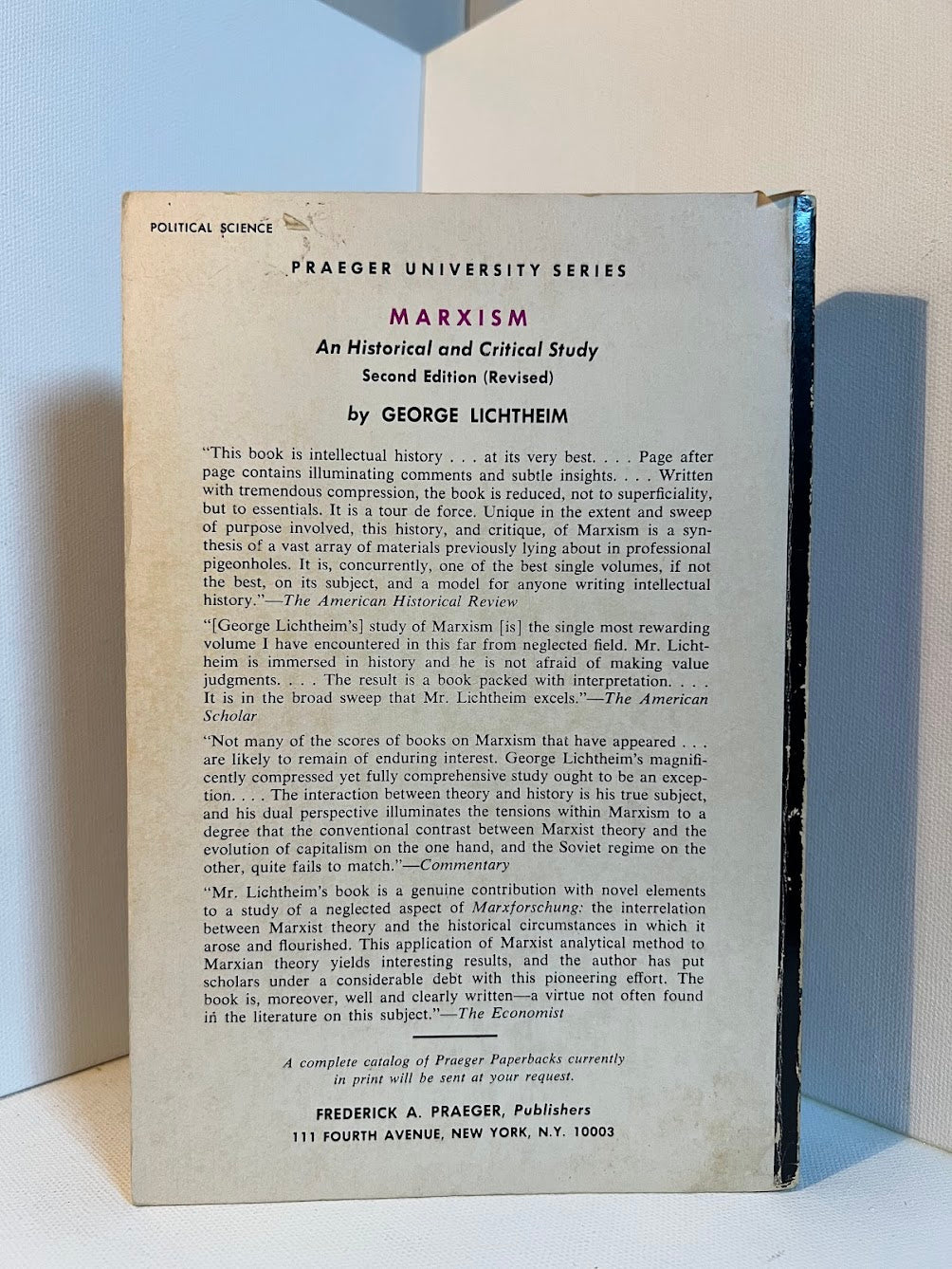 Marxism - An Historical and Critical Study by George Lichtheim