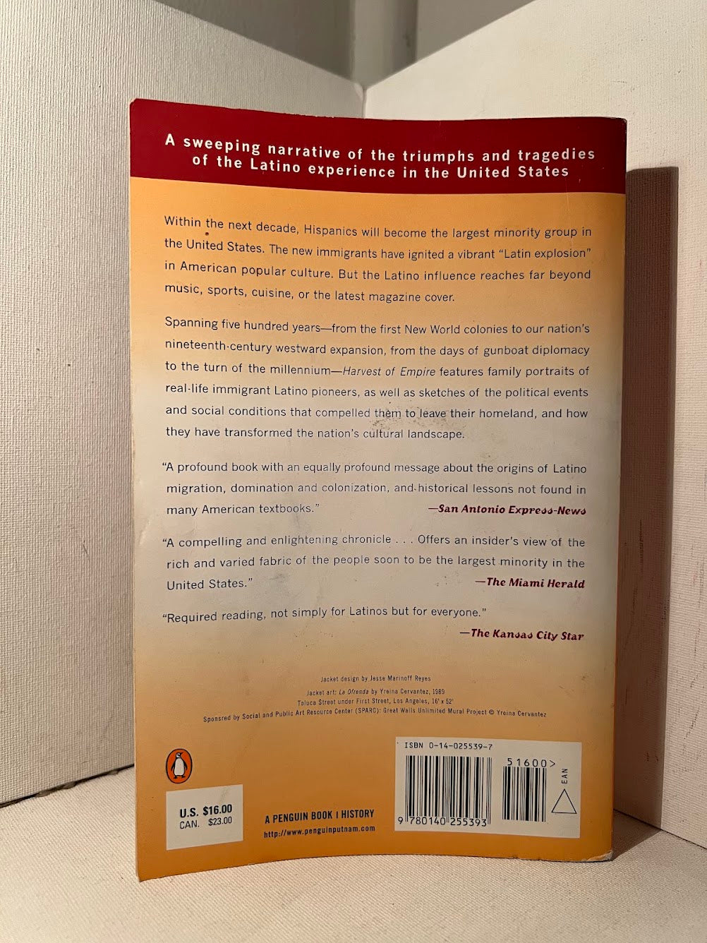 Harvest of Empire - A History of Latinos in America by Juan Gonzalez