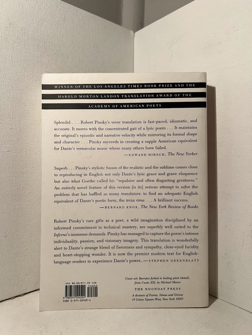 The Inferno of Dante by Robert Pinsky