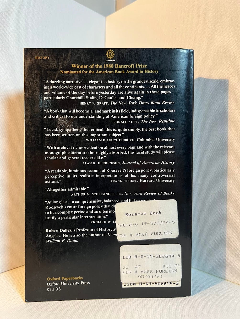 Franklin D. Roosevelt and American Foreign Policy 1932-1945 by Robert Dallek