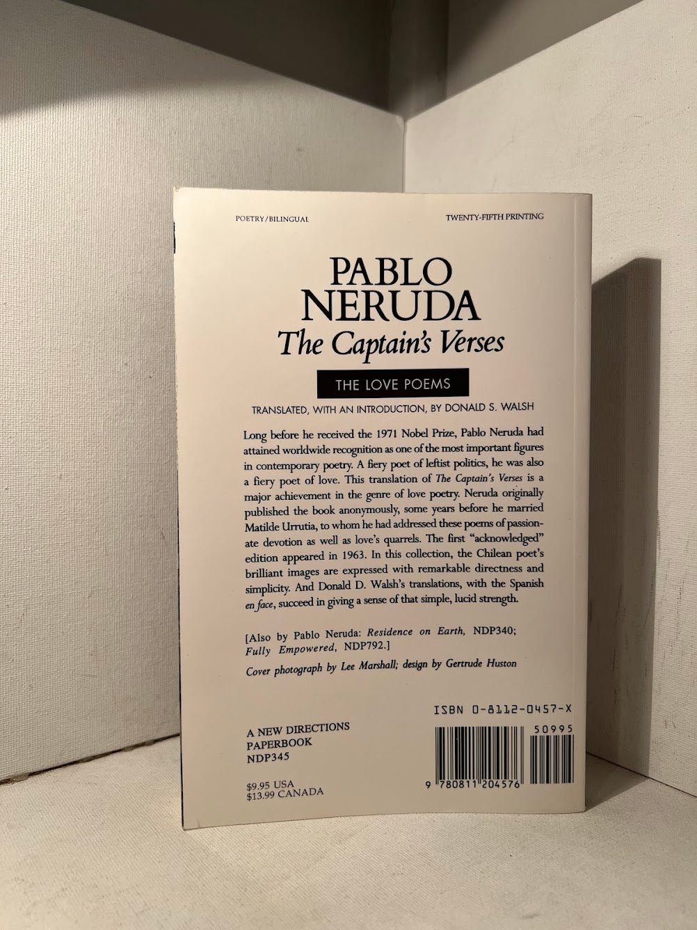 The Captain's Verses by Pablo Neruda