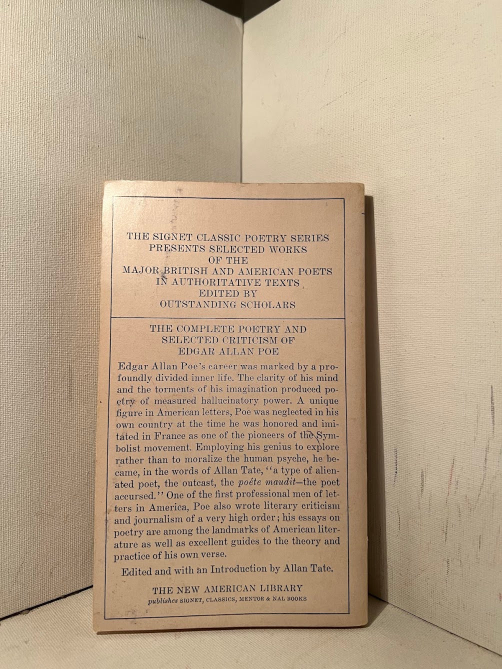 The Complete Poetry and Selected Criticism of Edgar Allan Poe