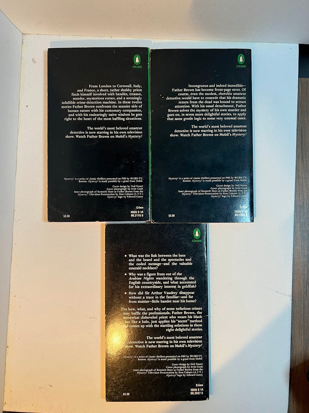 3 Father Brown novels by G.K. Chesterton