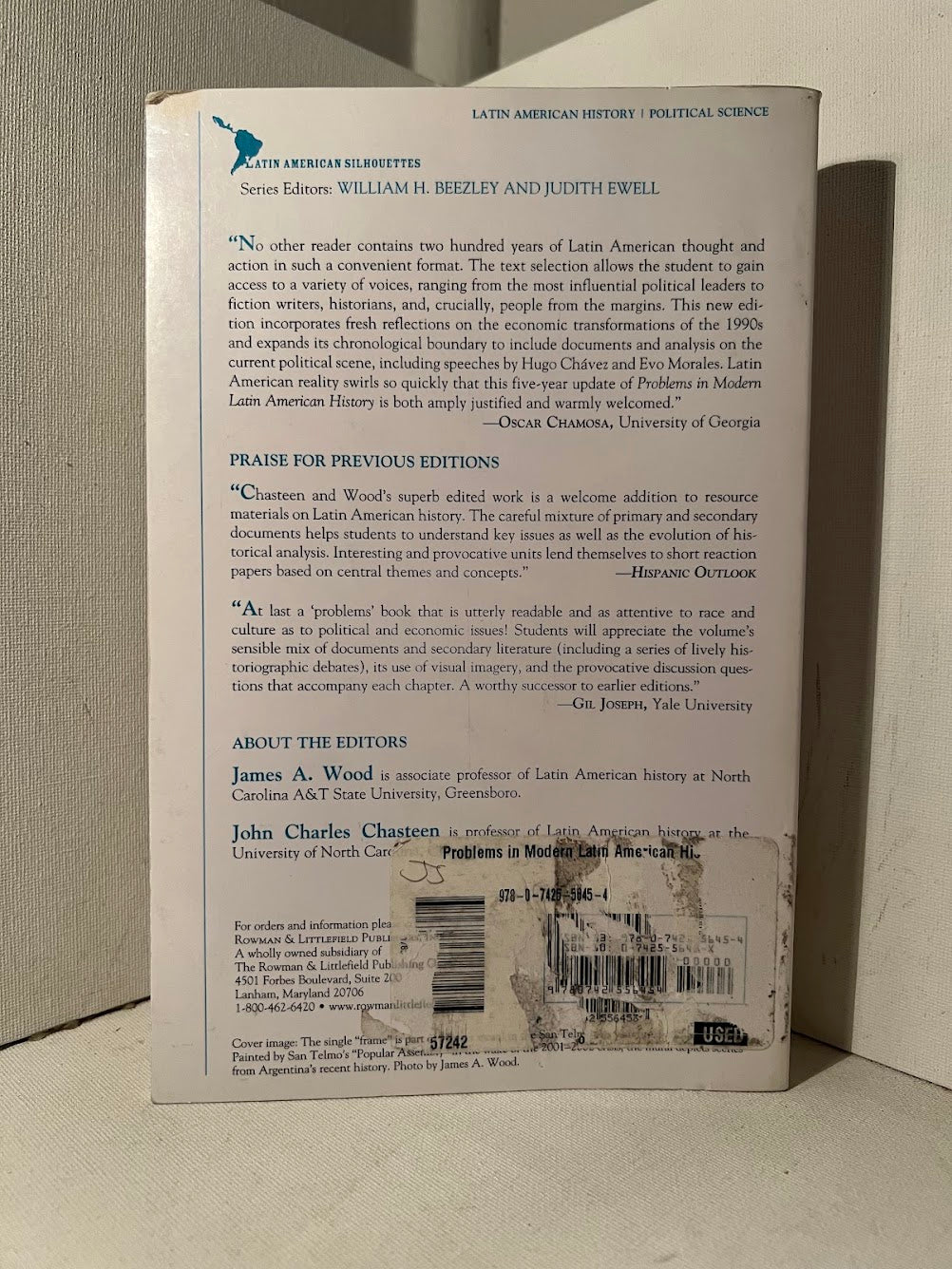 Problems in Modern Latin American History (sources and interpretations) edited by James A. Wood and John Charles Chasteen