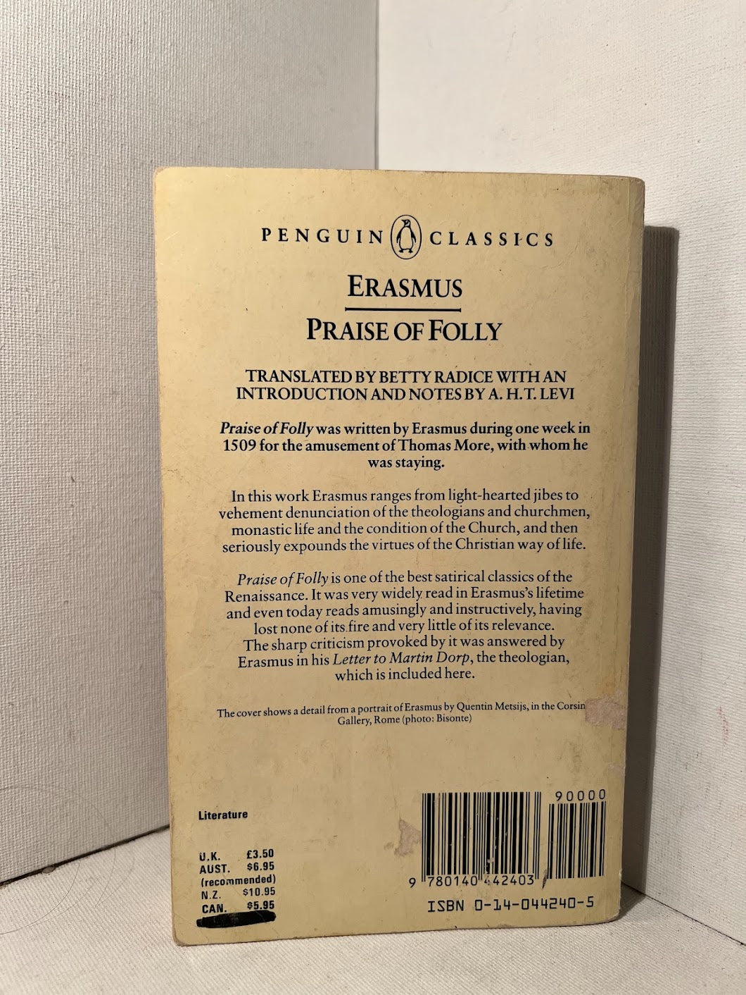 Praise of Folly by Erasmus