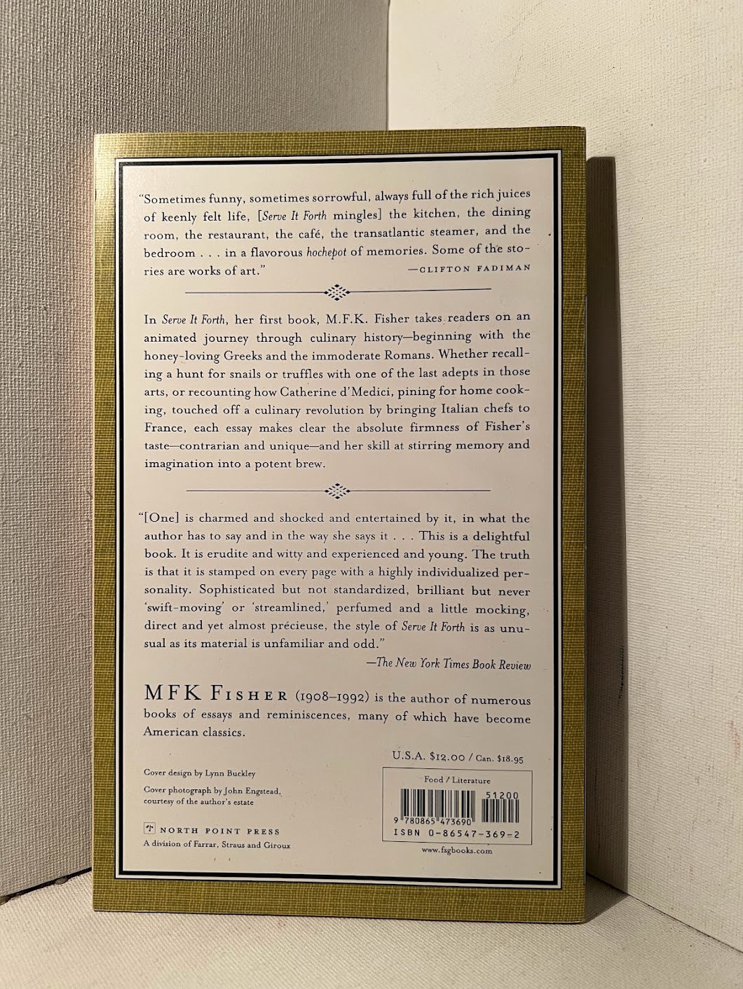 Serve it Forth by MFK Fisher