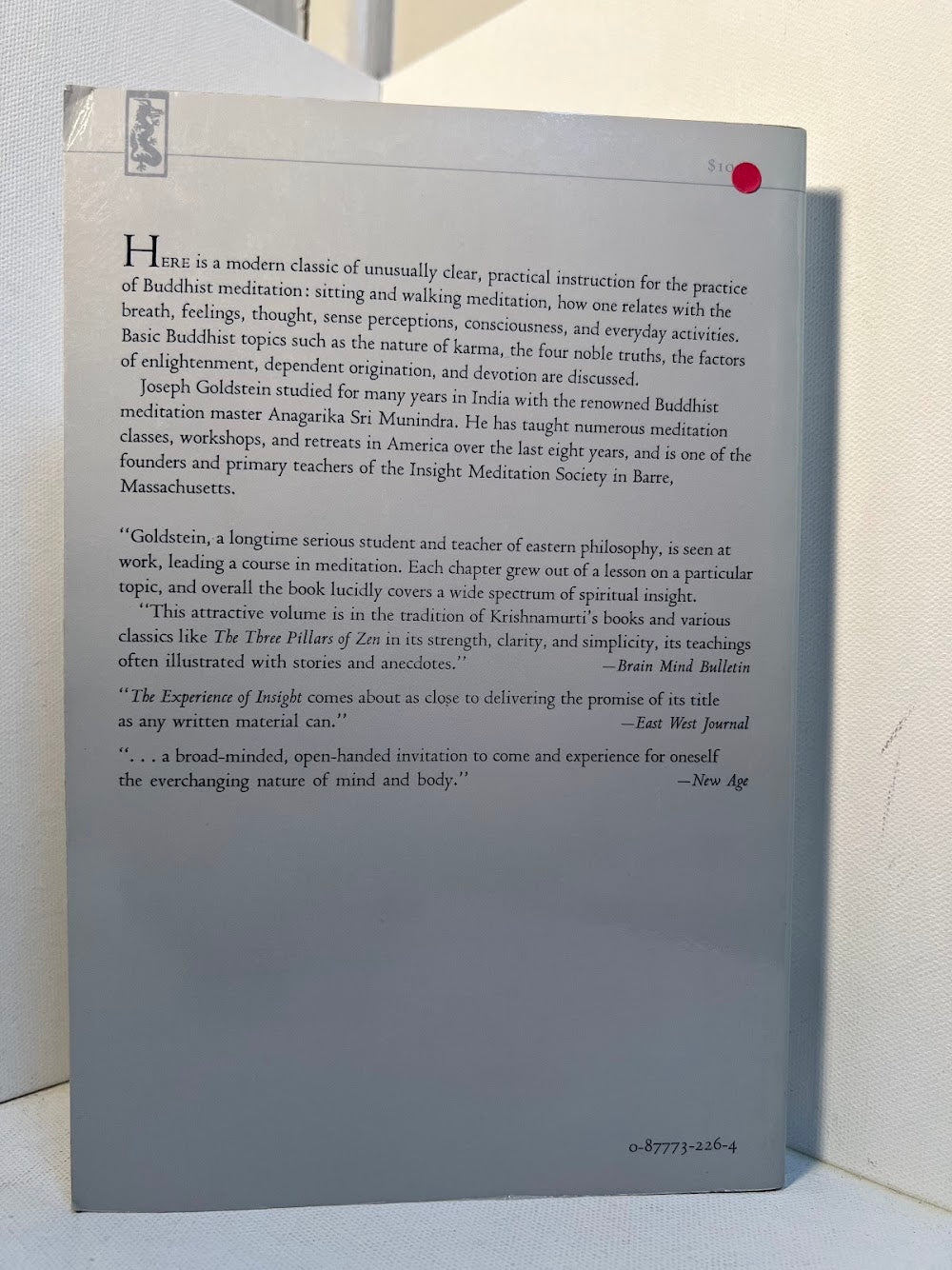 The Experience of Insight by Joseph Goldstein