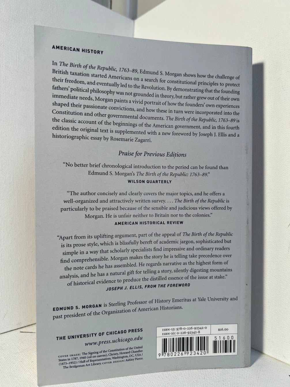 The Birth of the Republic 1763-89 by Edmund S. Morgan
