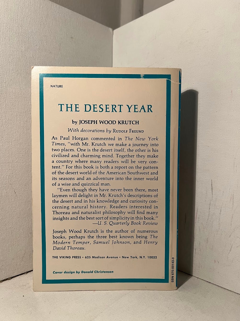 The Desert Year by Joseph Wood Krutch