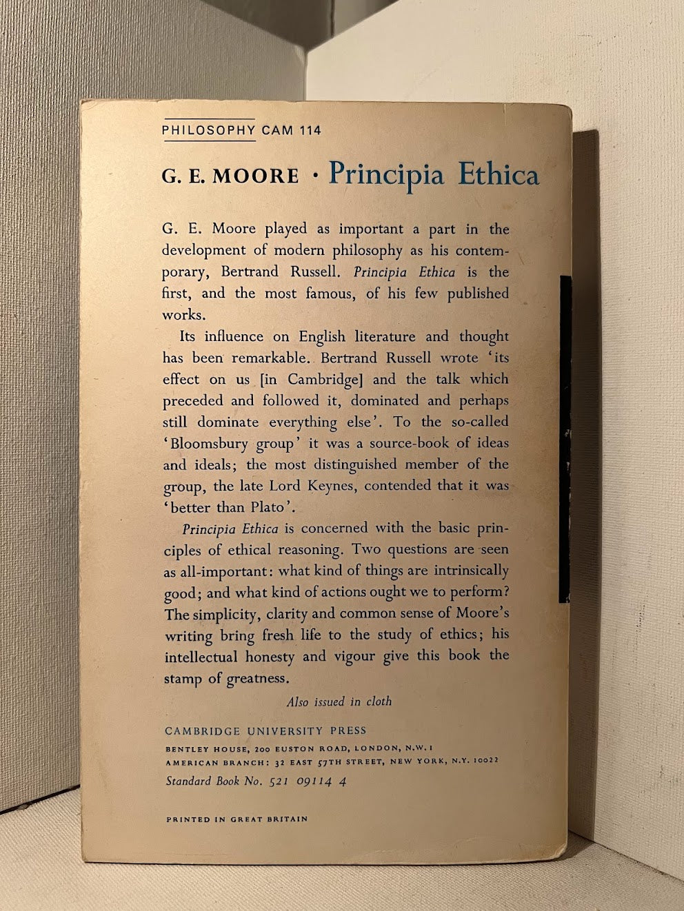 Principia Ethica by G.E. Moore