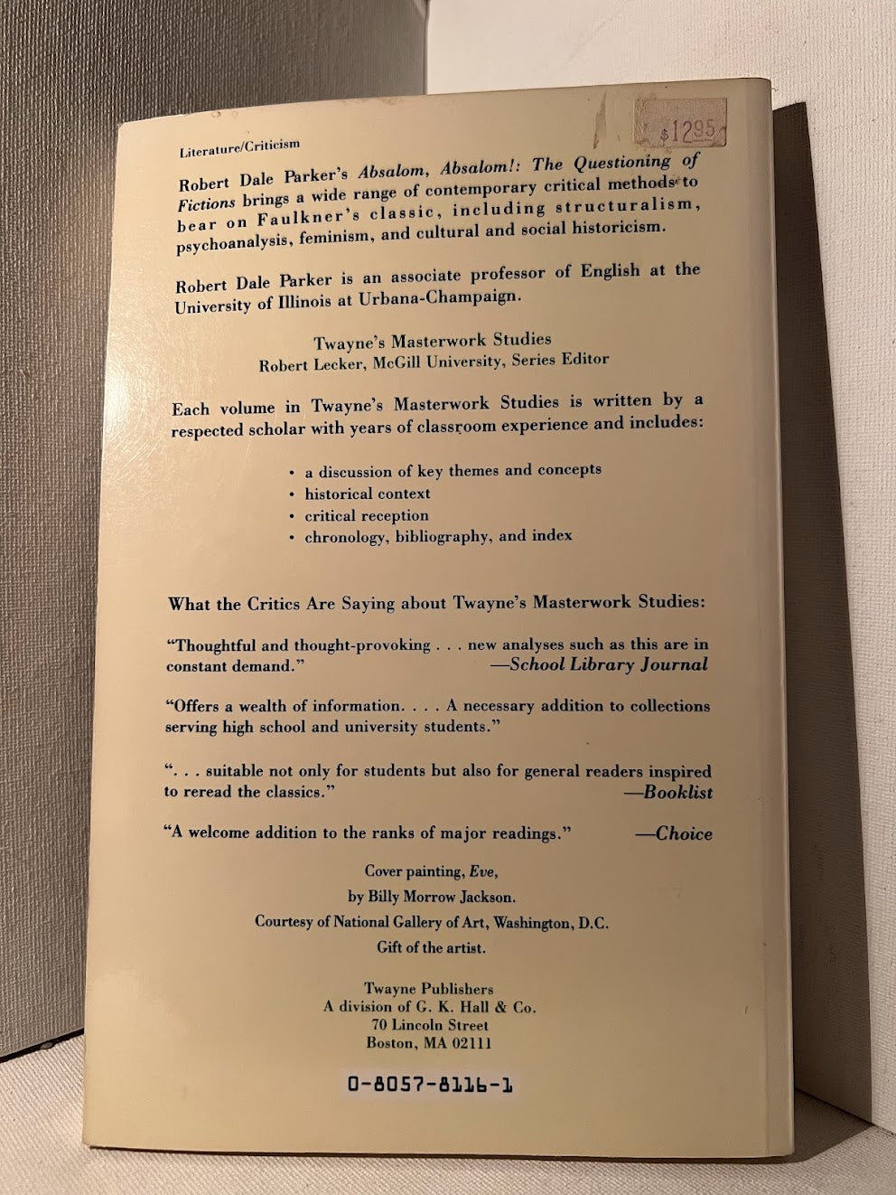 Absalom, Absalom! - The Questioning of Fictions by Robert Dale Parker