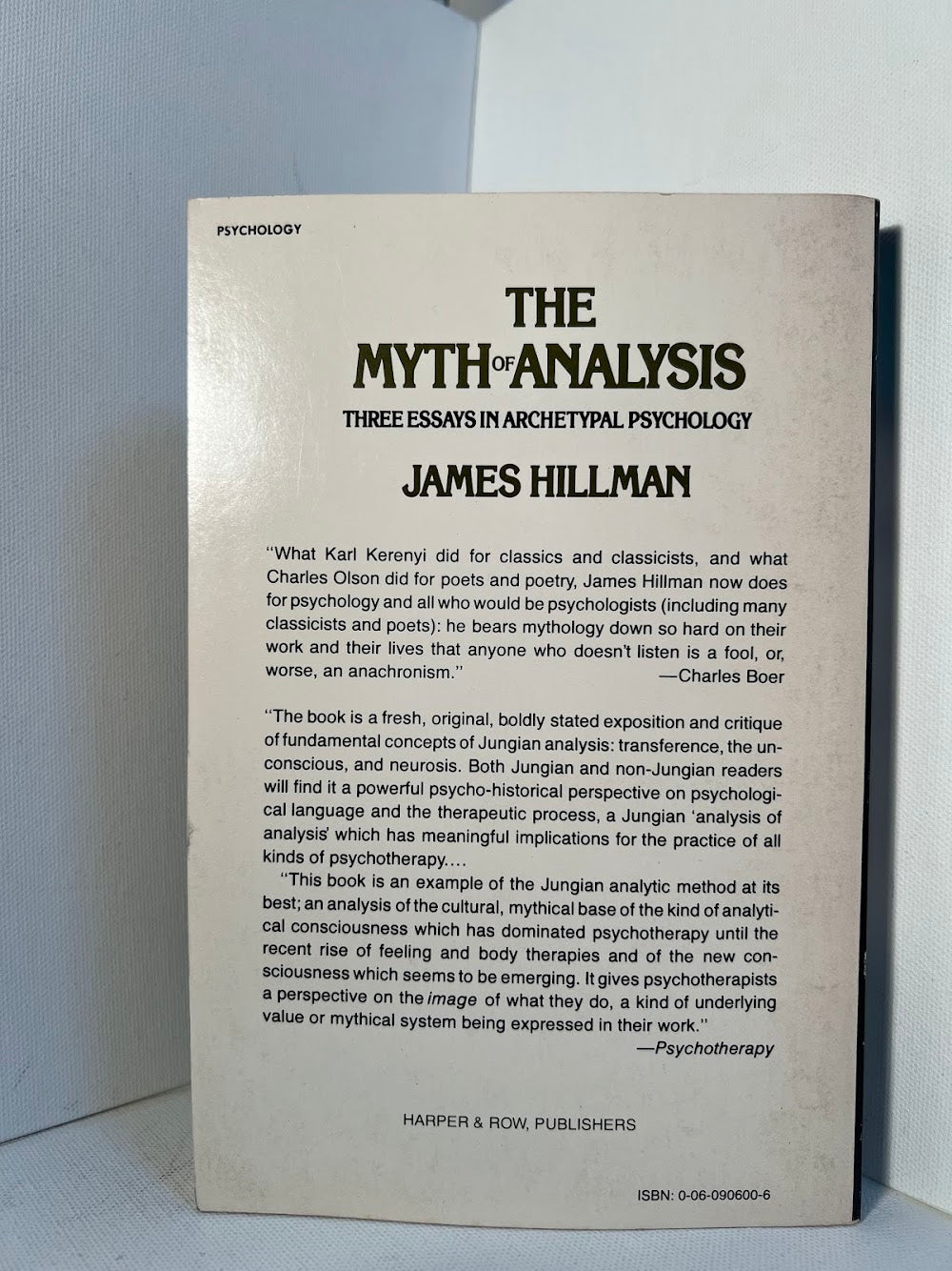 The Myth of Analysis by James Hillman