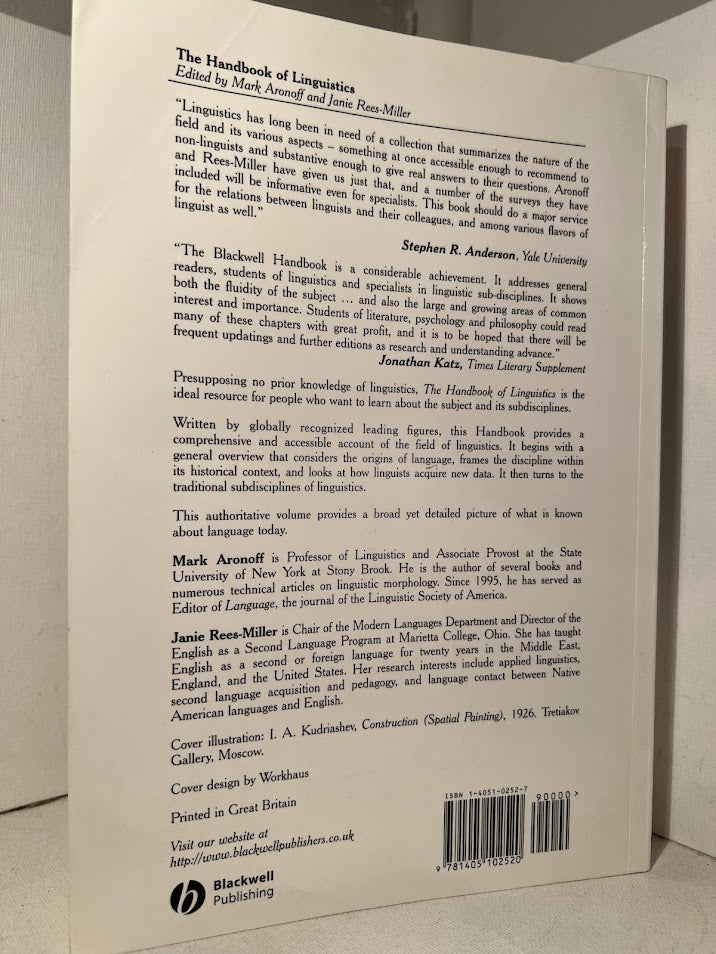 The Handbook of Linguistics edited by Mark Aronoff and Janie Rees-Miller