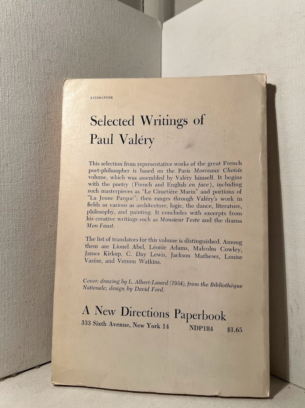 Selected Writings of Paul Valery