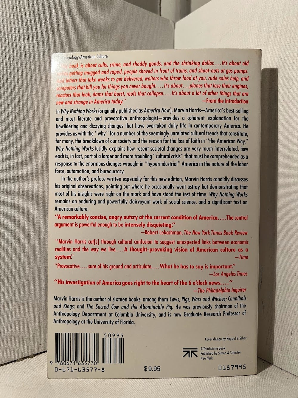 Why Nothing Works by Marvin Harris