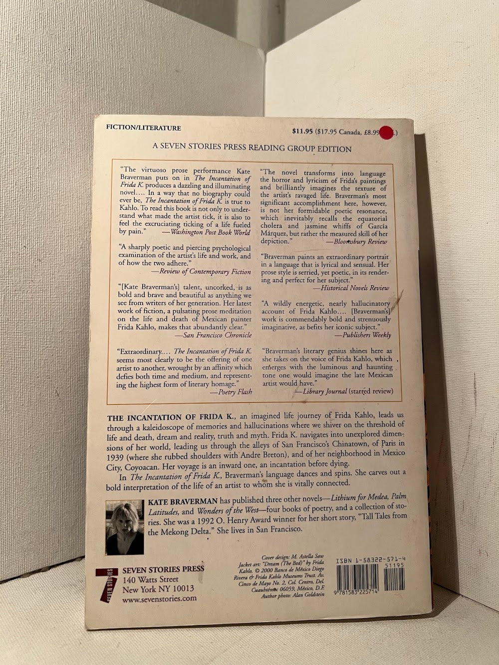 The Incantation of Frida K. by Kate Braverman