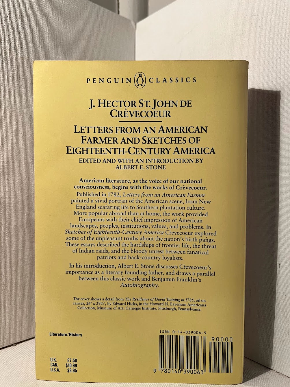 Letters from an American Farmer by J. Hector St. John de Crevecouer