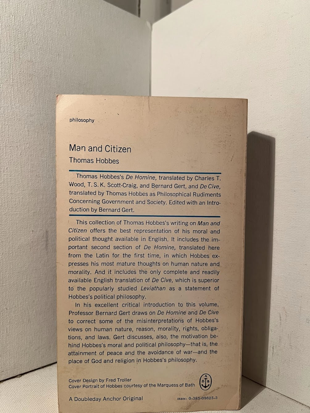 Man and Citizen by Thomas Hobbes