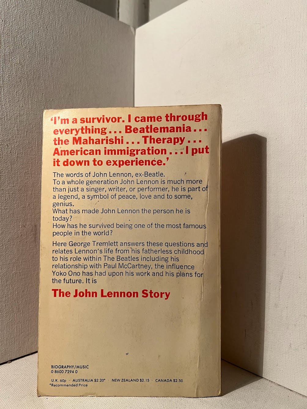 The John Lennon Story by George Tremlett