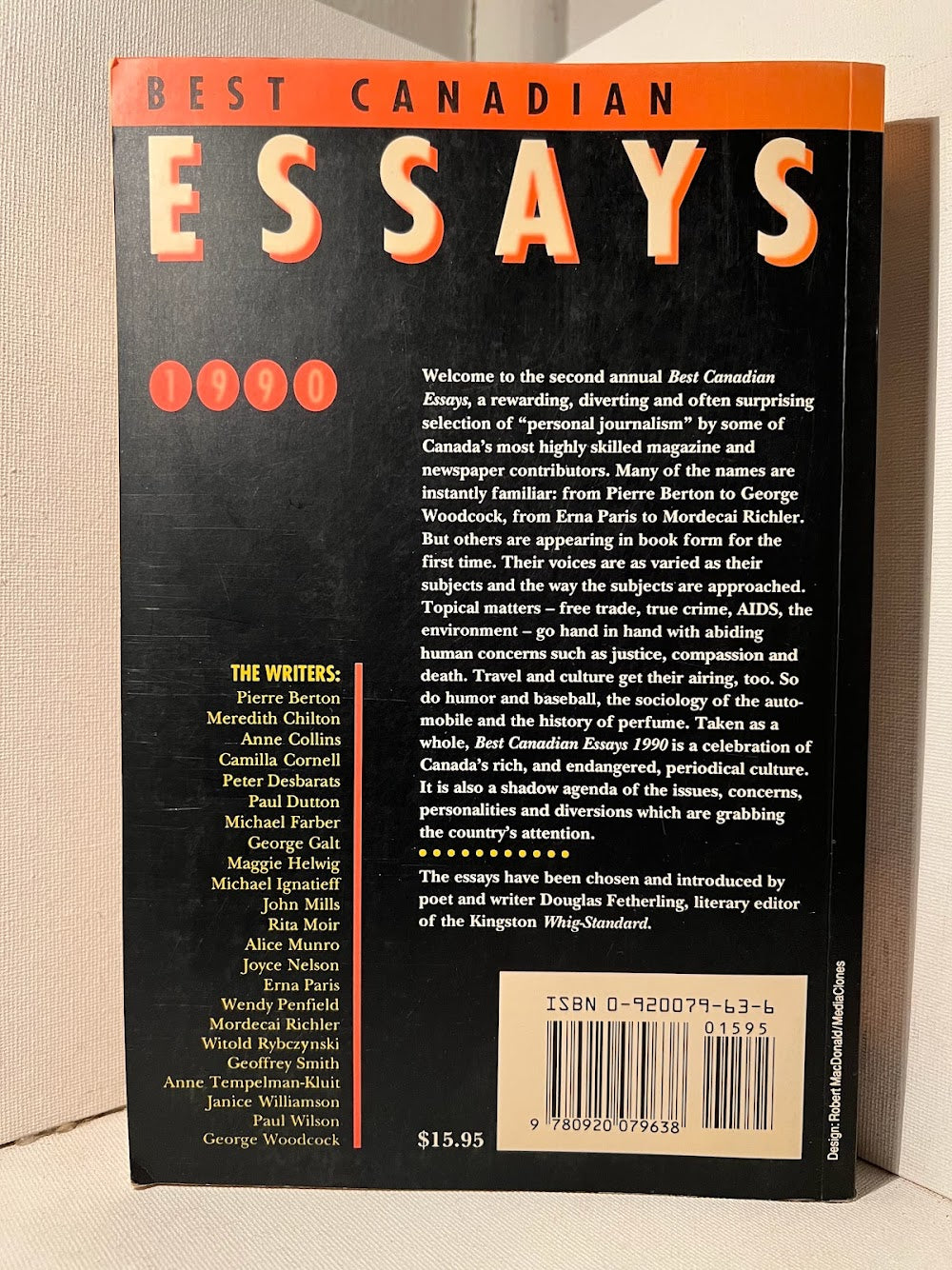 Best Canadian Essays 1990