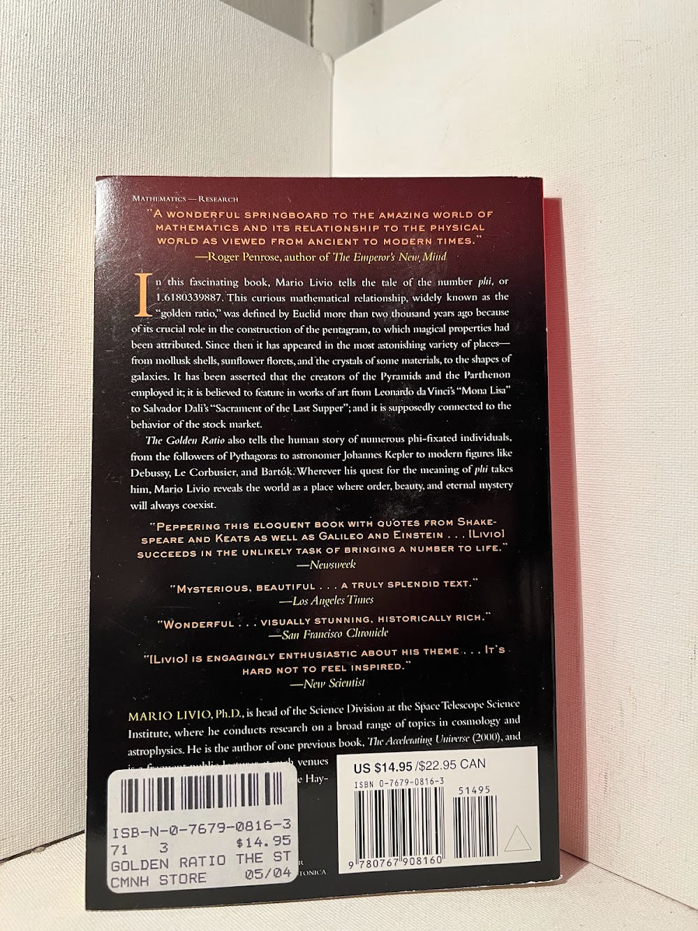 The Golden Ratio by Mario Livio