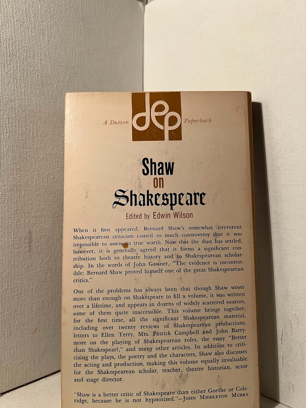 Shaw on Shakespeare edited by Edwin Wilson