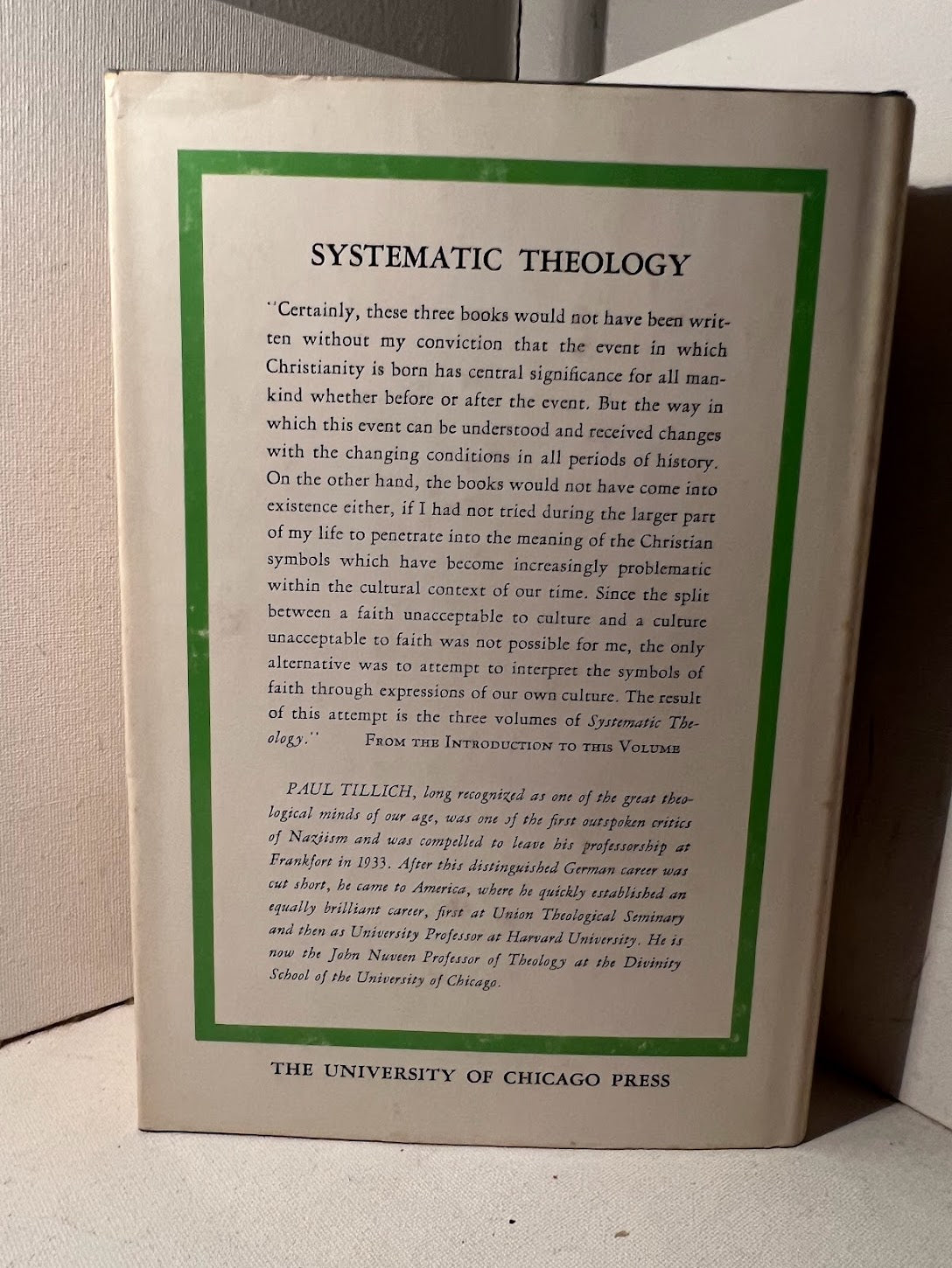 Systematic Theology by Paul Tillich