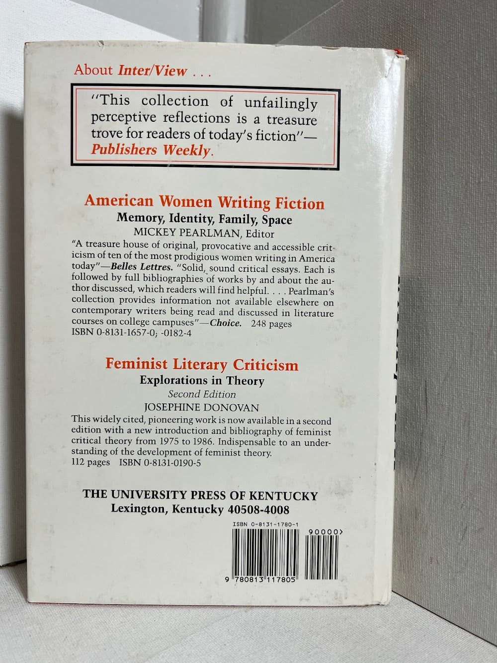 Inter/View - Talks with America's Writing Women by Mickey Pearlman and Katherine Usher Henderson